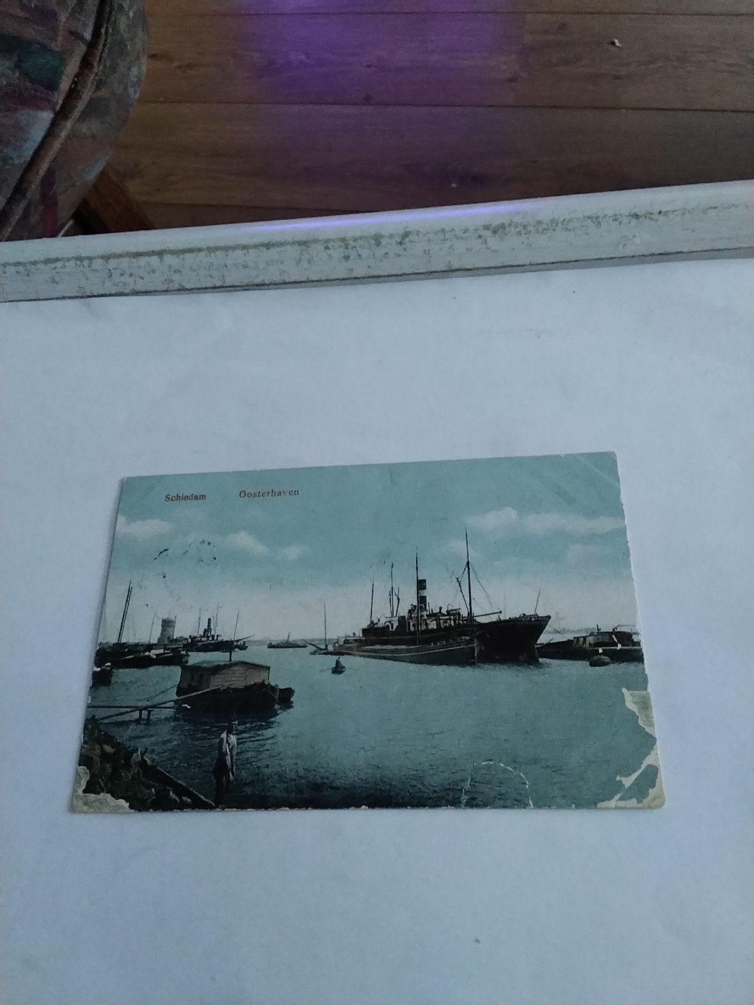 Oude Ansichtkaart Schiedam Oosterhaven - 1911, Ophalen of Verzenden, Voor 1920, Gelopen, Zuid-Holland
