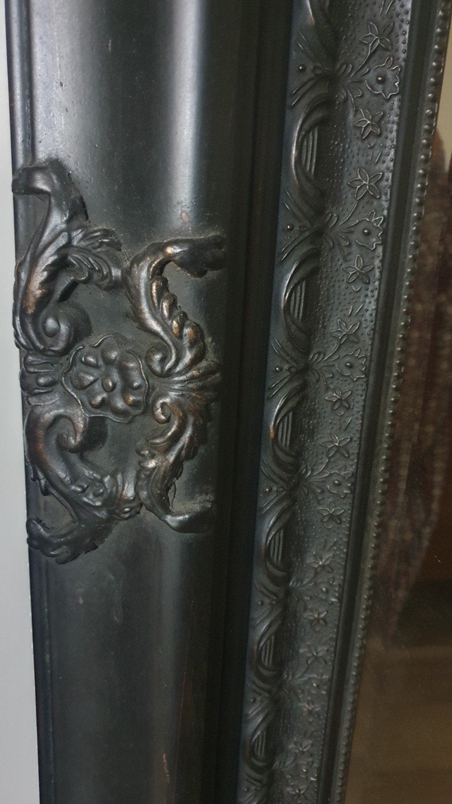 grote houten spiegel, Ophalen