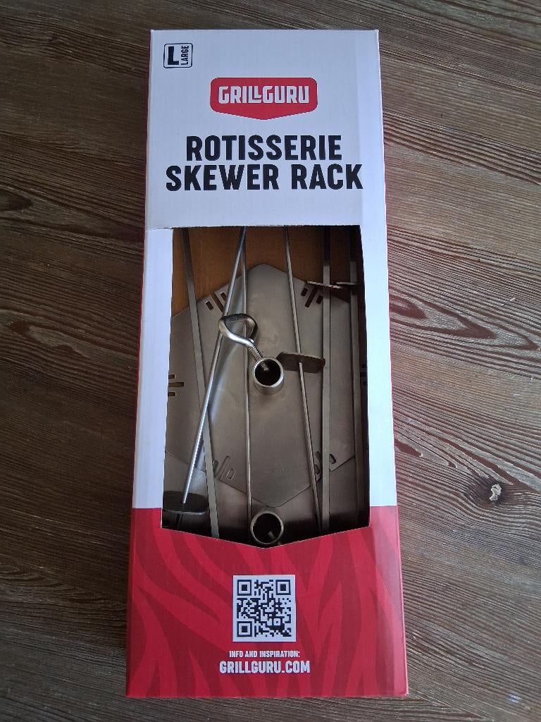 Rotisserie skewer rack grill guru, Tuin en Terras, Ophalen of Verzenden, Nieuw, Grill guru