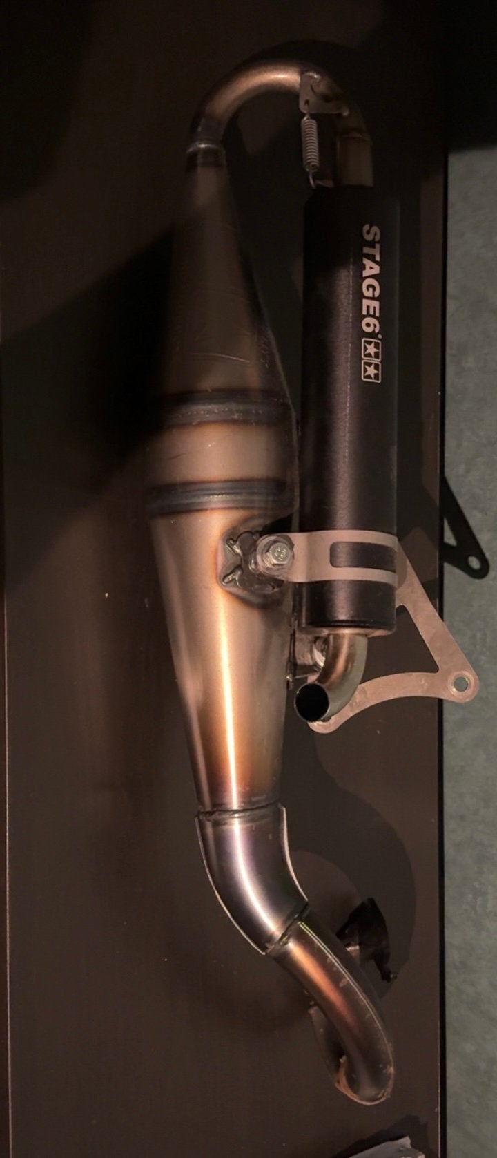 Uitlaat Stage6 Pro Replica MKII zwart Minarelli Horizontaal, Ophalen of Verzenden, Nieuw, Stage 6