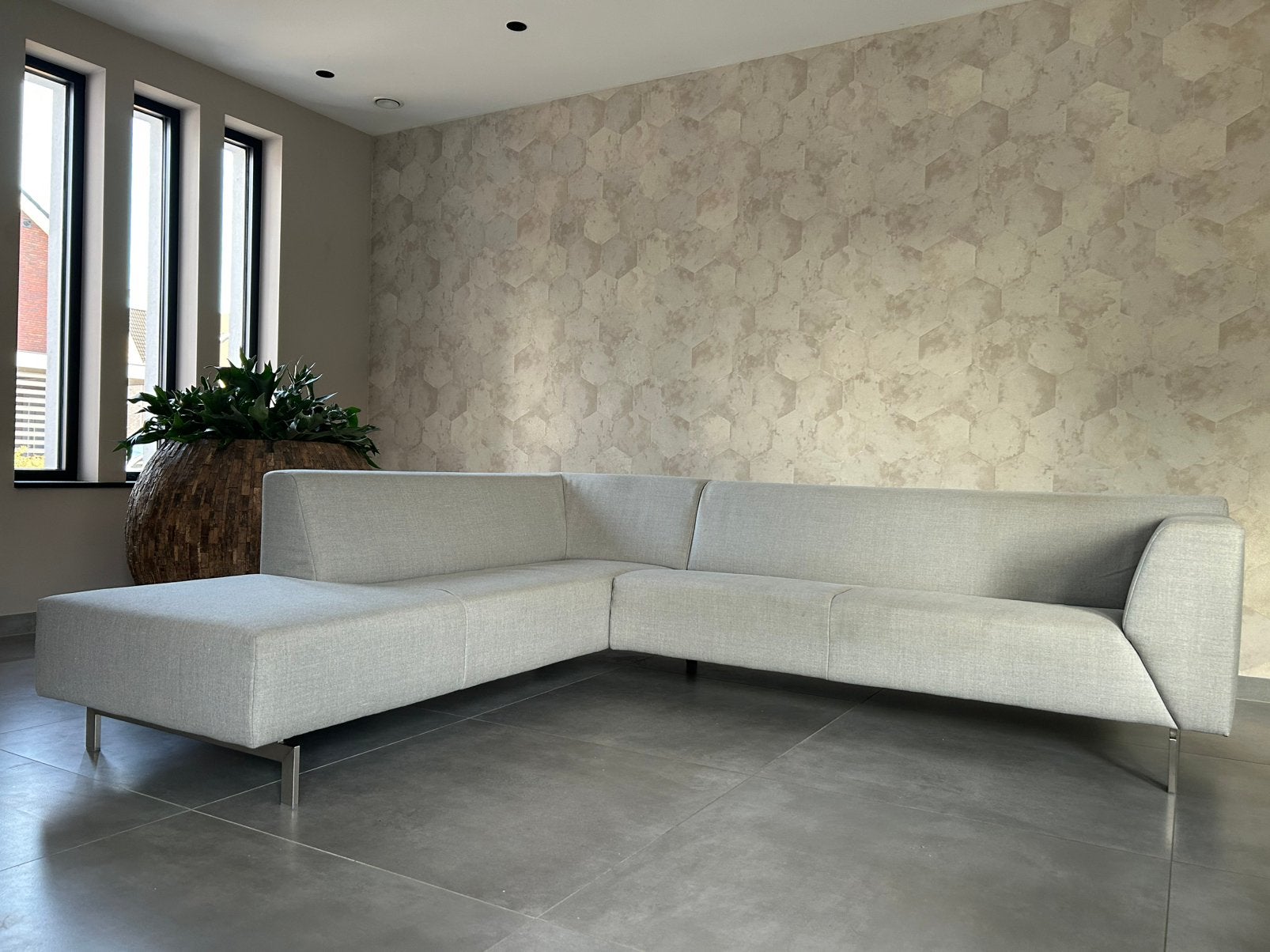 Rolf Benz Linea 318 hoekbank, Ophalen, 250 tot 300 cm, 75 tot 100 cm, Zo goed als nieuw