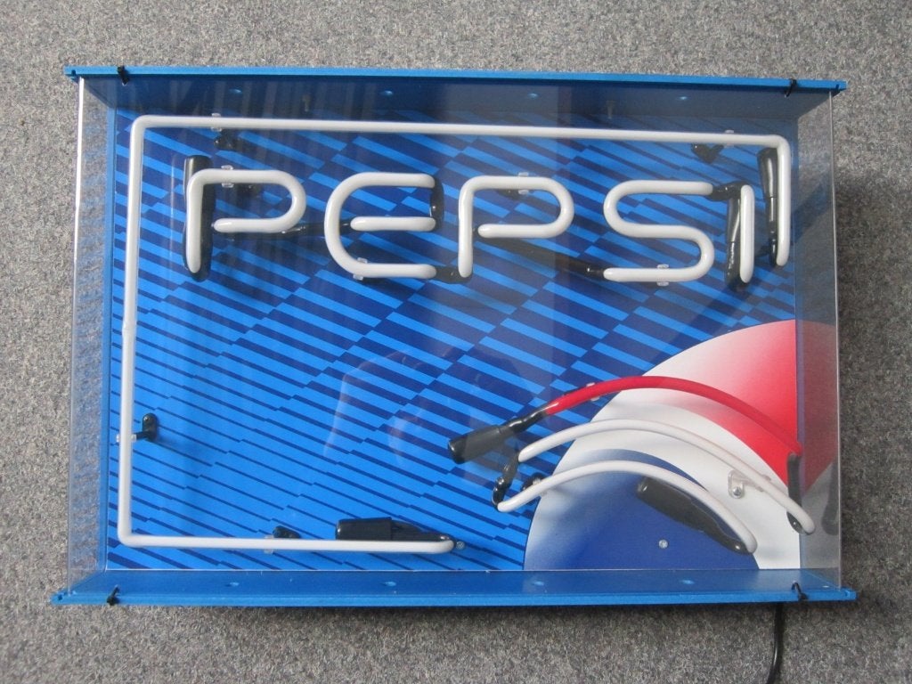 PEPSI COLA NEON LICHTRECLAME, Ophalen, Nieuw, Lichtbak of (neon) lamp