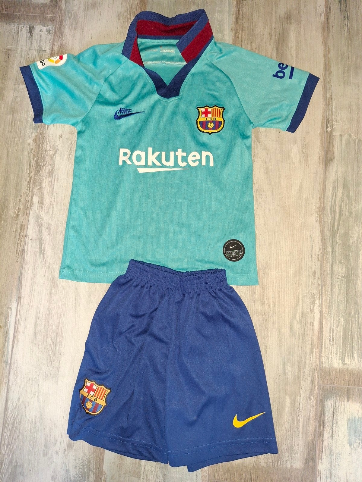 Barcelona tenue maat 128, Maat XS of kleiner, Ophalen of Verzenden, Gebruikt, Set