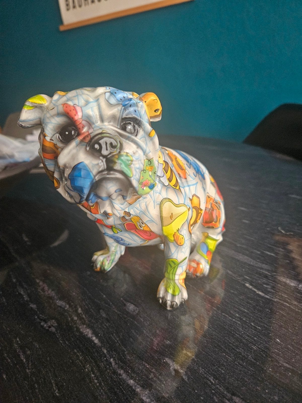 Unieke Bulldog beeld met Insectenprint - Nieuw, Verzamelen, Ophalen of Verzenden, Nieuw, Dier