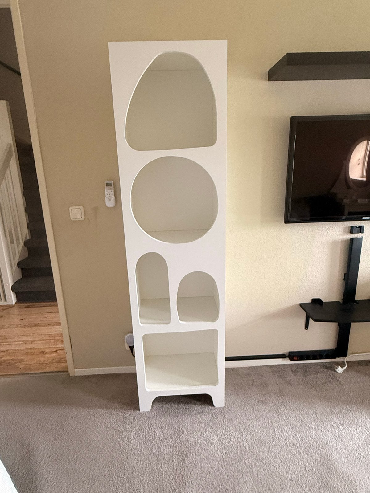 Witte vakkenkast Caz Karwei, speels en uniek design, Ophalen, Met plank(en), Minder dan 50 cm, Zo goed als nieuw