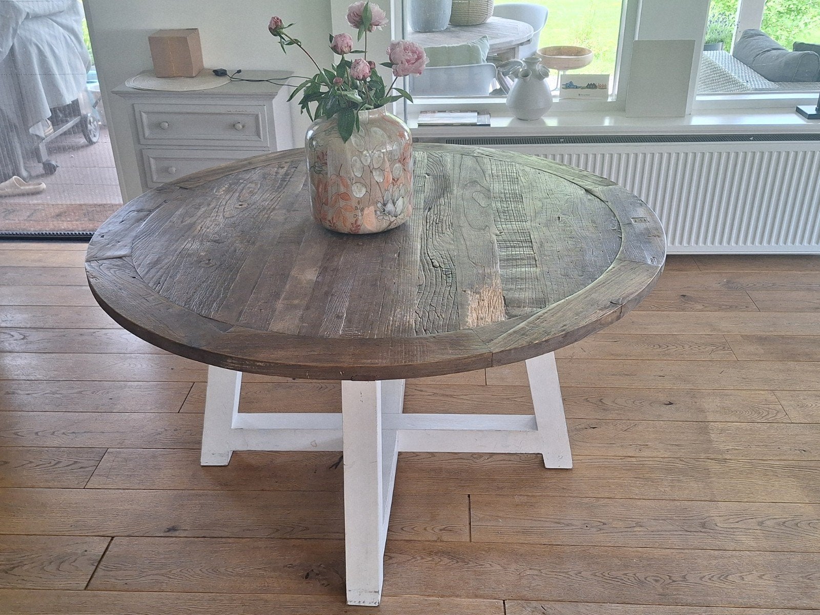 Riviera Maison eettafel 'Canyamel' rond, Ophalen, Gebruikt, 100 tot 150 cm, Rond
