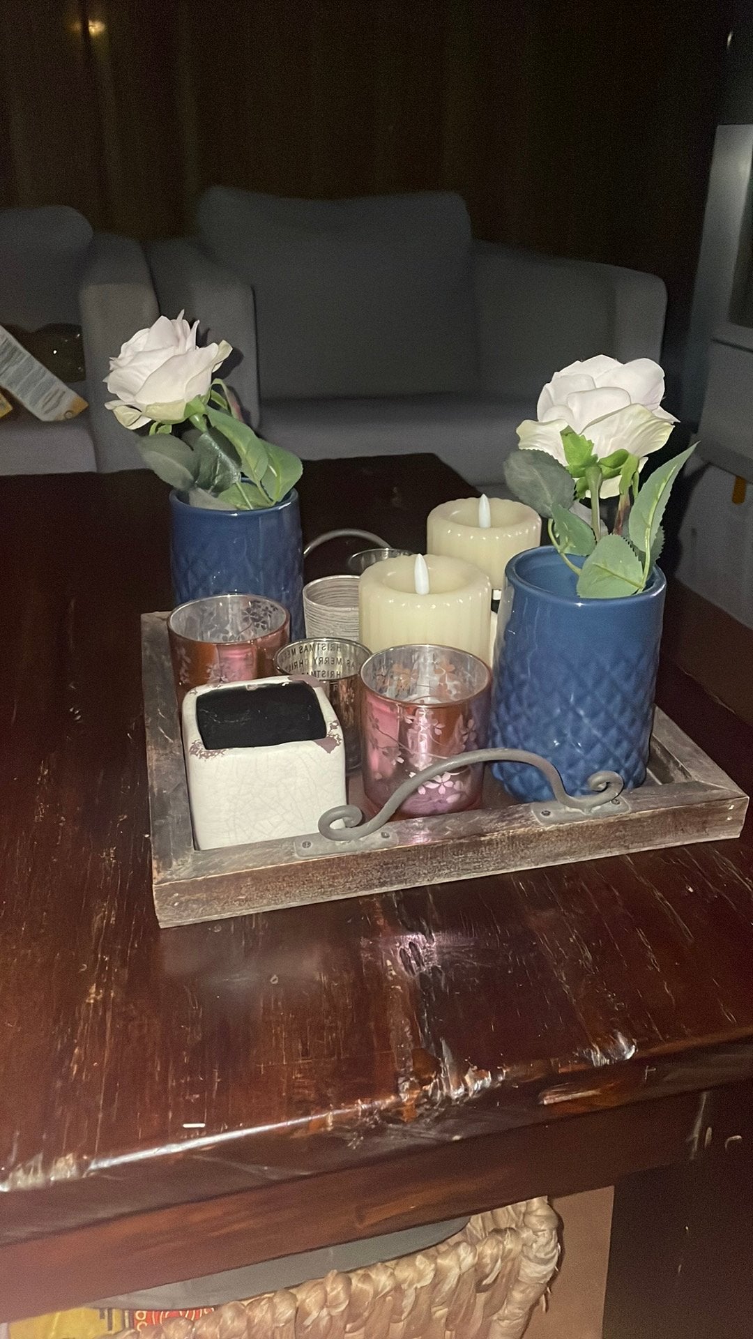 Mads kaarsen set, Huis en Inrichting, Woonaccessoires | Dienbladen, Rond, Nieuw, Ophalen of Verzenden, Handgemaakt