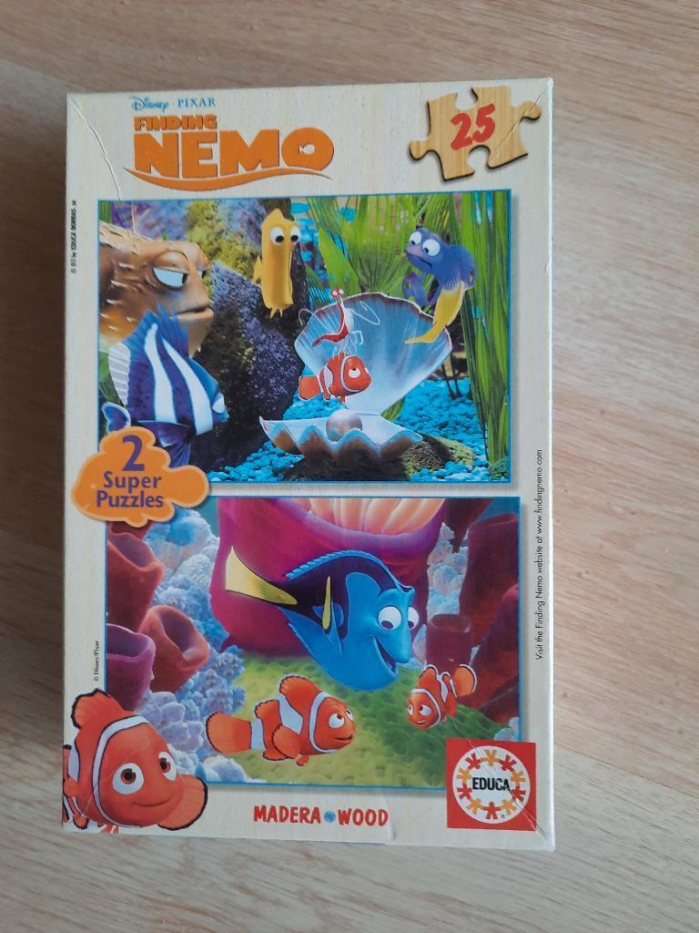 Houten Nemo puzzel peuter 2x 25 stuks, Kinderen en Baby's, Speelgoed | Kinderpuzzels, Ophalen, 2 tot 4 jaar, 10 tot 50 stukjes
