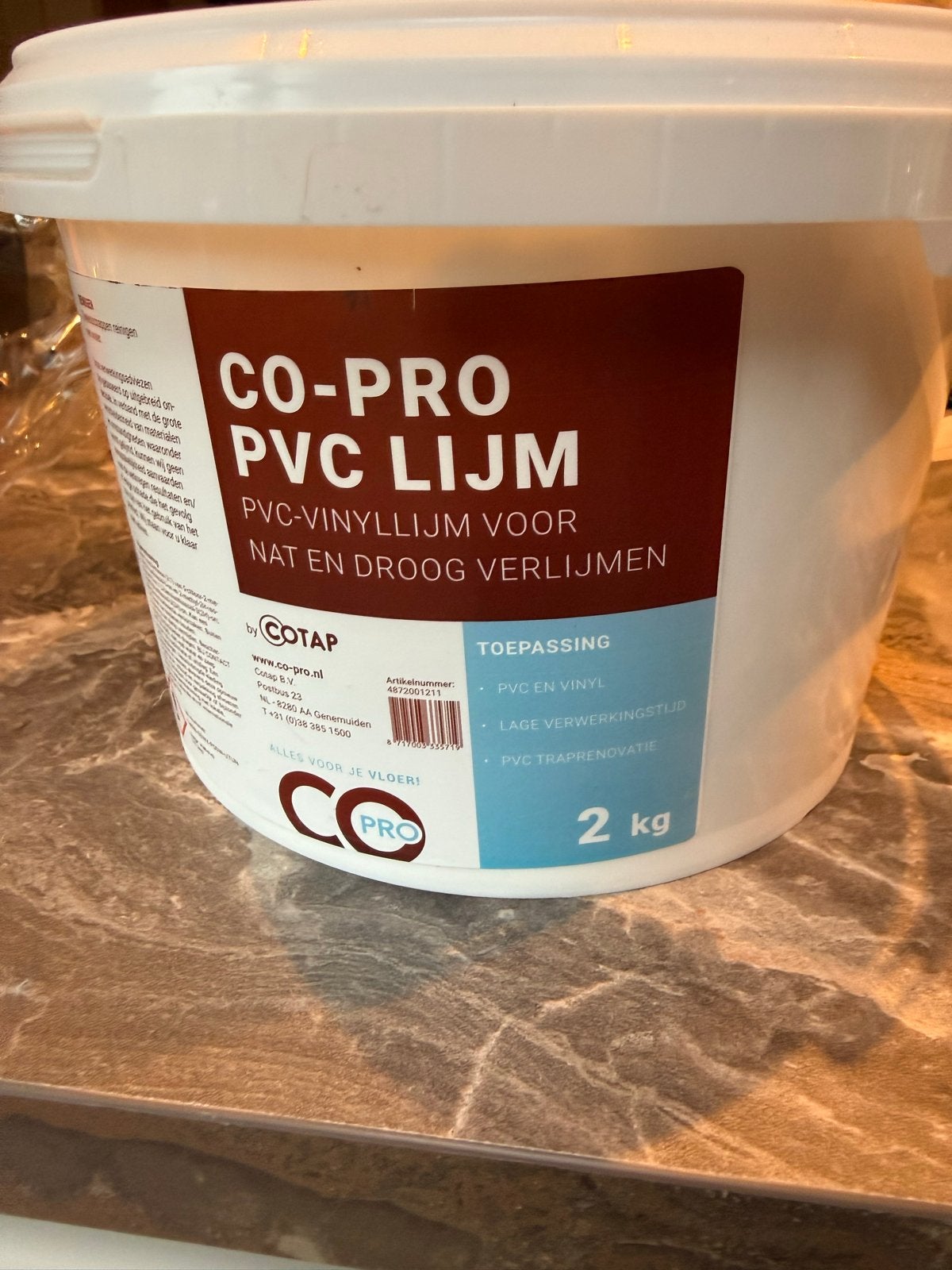 CO-PRO PVC Lijm - PVC-vinyllijm 2 kg, Ophalen, Nieuw