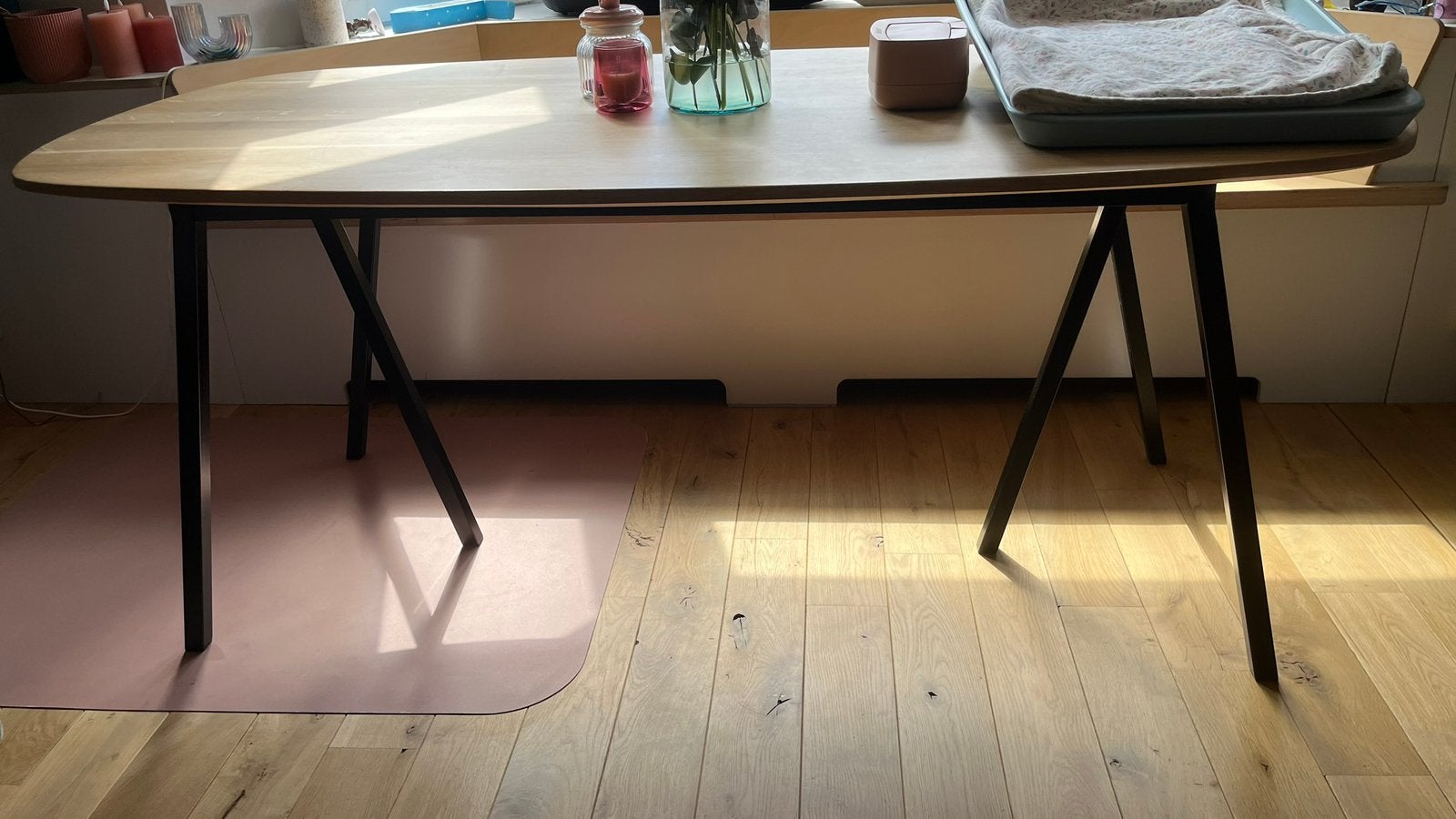 Hay Loop Stand Tafel Frame, 100 tot 150 cm, Zo goed als nieuw, Metaal, Rechthoekig