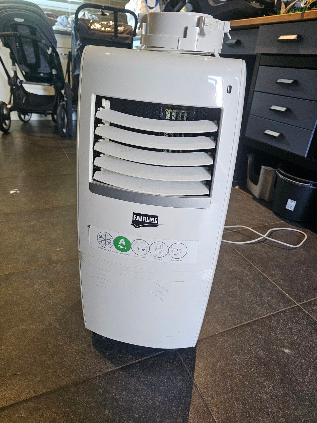 Mobiele airco Fairline MAC2300C - Koel en ontvochtig, Witgoed en Apparatuur, Ophalen, Gebruikt, Minder dan 60 m³, Energieklasse A of zuiniger