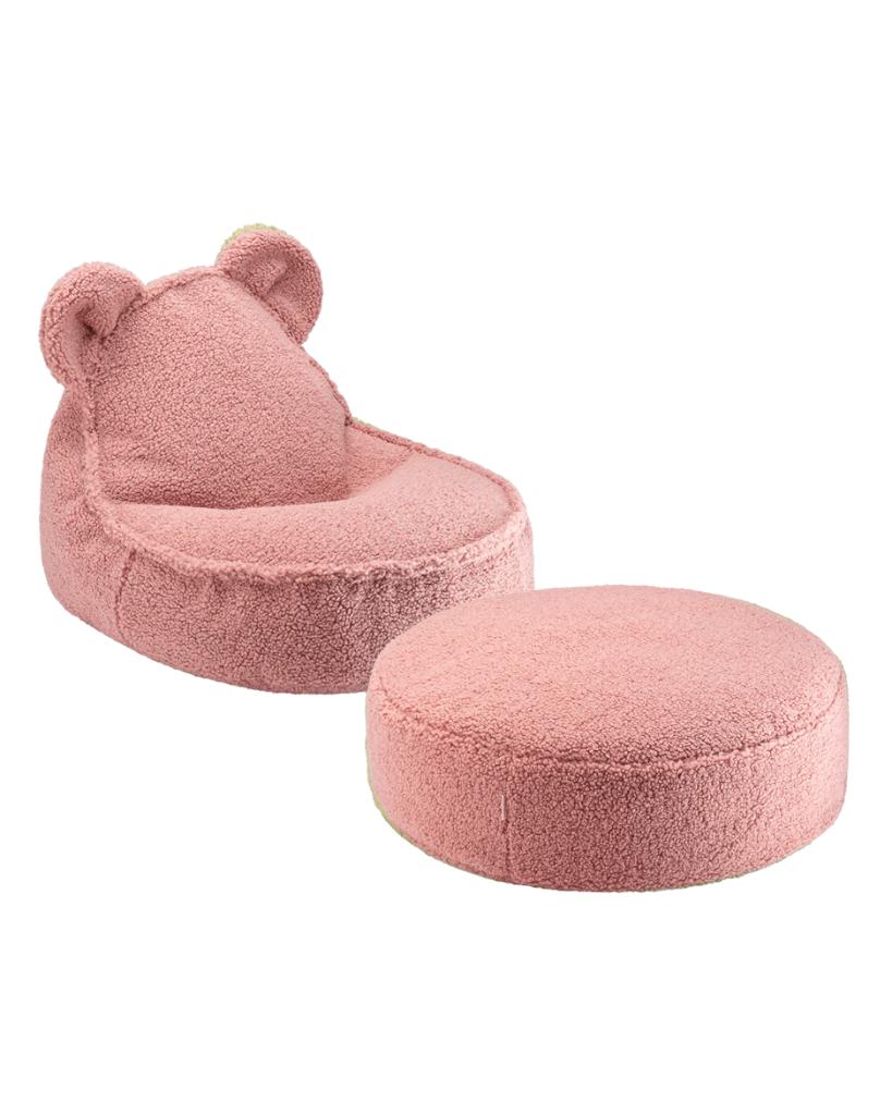 Kinderzitzak Beer Teddy + Poef Guave Roze Wigiwama, Overige typen, Nieuw, Ophalen of Verzenden, Nometnu street 135A Daugavpils, LV-5414 LATVIA