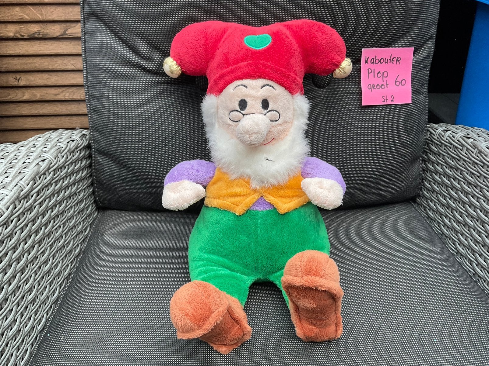 Gebruikte, gerepareerde, grote Kabouter Plop 40 cm knuffel, Verzamelen, Ophalen, Overige figuren, Gebruikt, Beeldje of Figuurtje