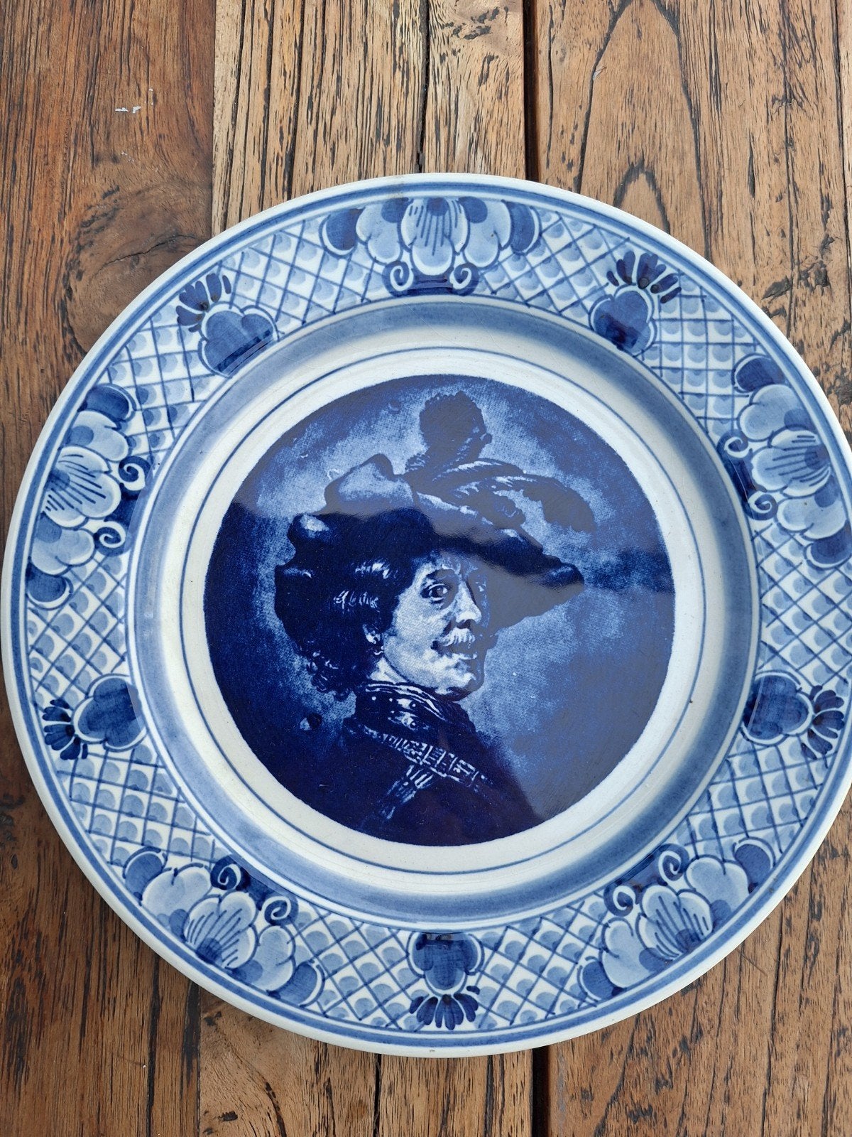 Antiek Delfts Blauw Wandbord - Handgeschilderd, Ophalen of Verzenden