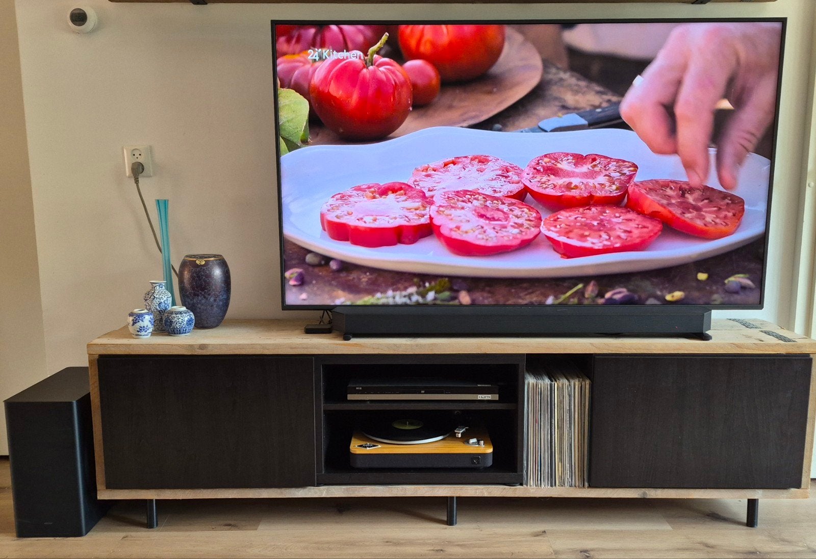 Tv meubel, Ophalen, 200 cm of meer, Minder dan 100 cm, Industrieel
