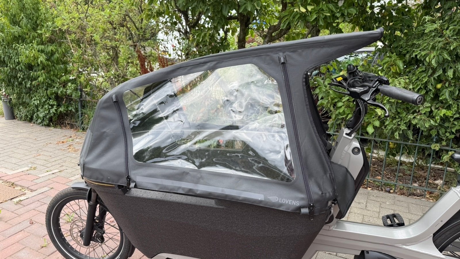 Lovens bakfiets regenhuif - Kleine gebruikerssporen, Ophalen of Verzenden, Gebruikt, Kinderkar, Minder dan 20 kg