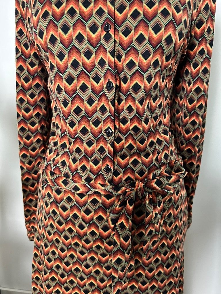 King Louie maat XXL geruite retro Sheeva dress 3602, Maat 46/48 (XL) of groter, Oranje, Ophalen of Verzenden, Zo goed als nieuw