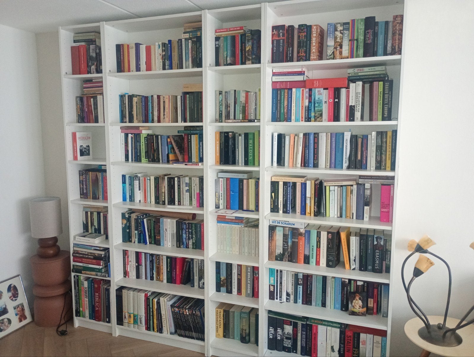 Grote witte boekenkast - 240 breed x 225 hoog, Ophalen, Met plank(en), Gebruikt, 200 cm of meer