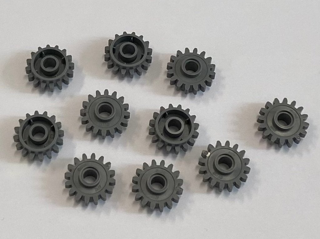 Partij 10x nieuwe donkergrijze Lego Technic tandwielen, Overige thema's, Lego, Nieuw, Ophalen of Verzenden