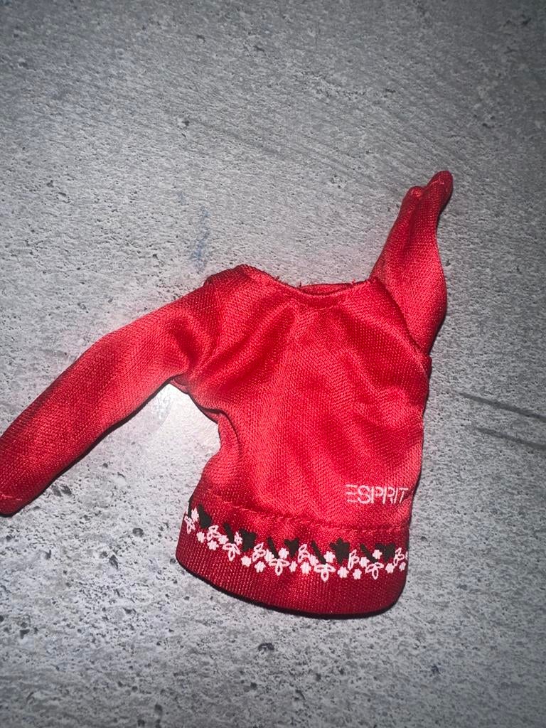 708 Esprit vintage Barbie trui rood met patroon, Ophalen of Verzenden, Zo goed als nieuw