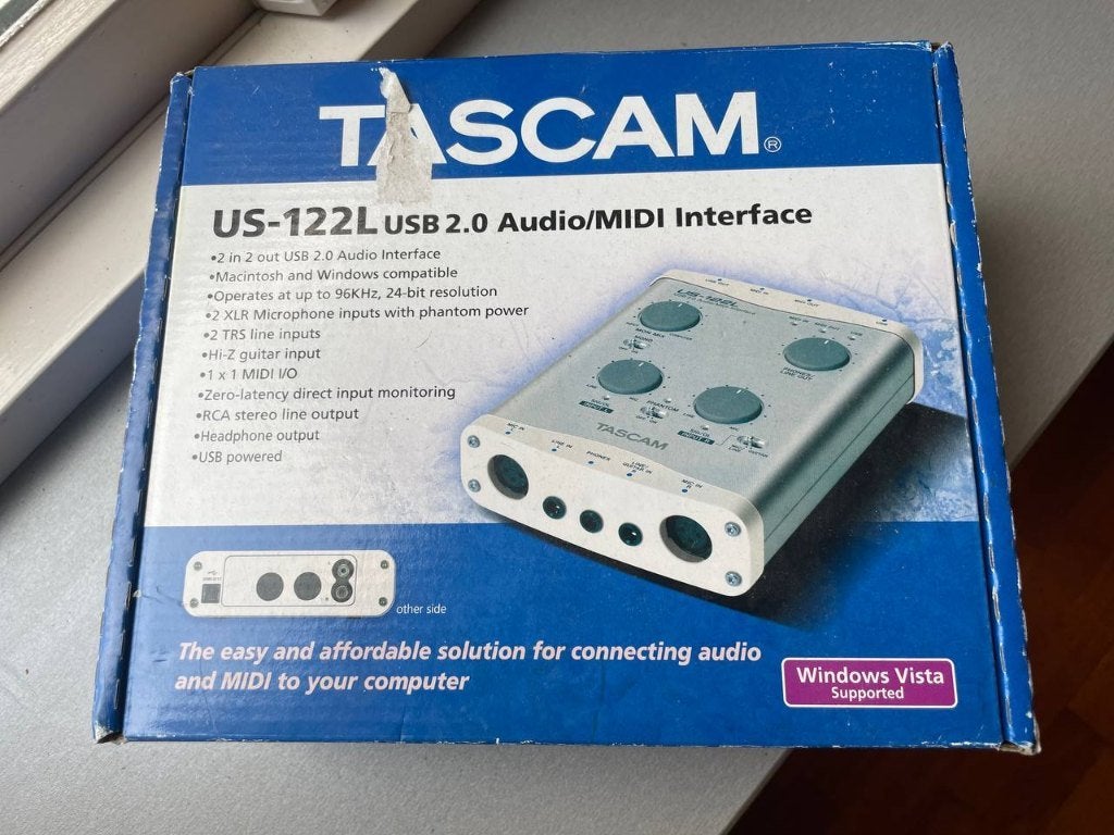 TASCAM US-122L USB 2.0 Audio Midi Interface, Ophalen of Verzenden, Zo goed als nieuw