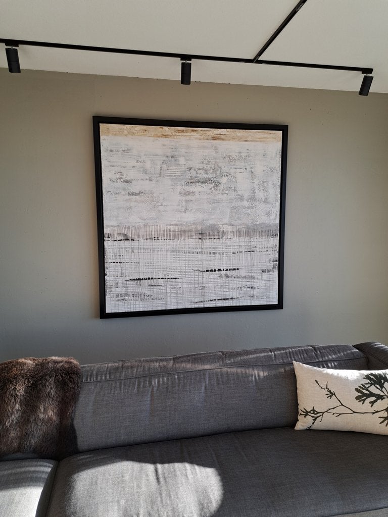 Schilderij "Nebel" van Bea Lopez - 155x155 cm, Ophalen, Abstract, Gemengde techniek, Overige materialen