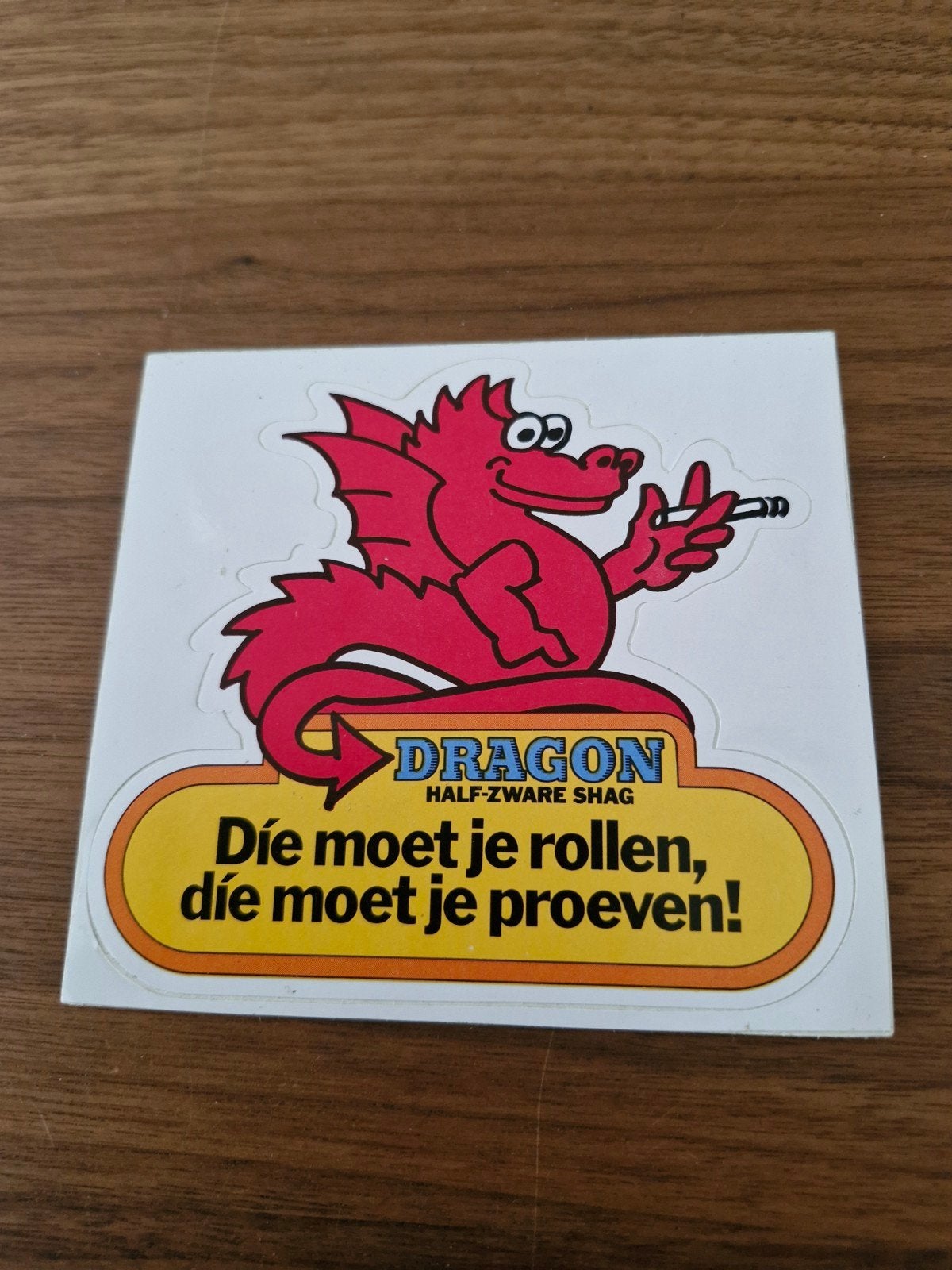11032 Vintage Dragon Half-Zware Shag Sticker - Uniek!, Ophalen of Verzenden, Zo goed als nieuw