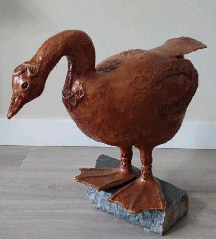 Standbeeld, Kunstbeeld, Eend, Ophalen, Zo goed als nieuw, Vogel, Beeldje of Figuurtje