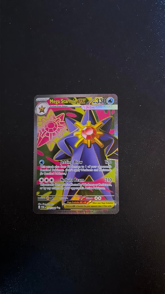 Mega Starmie ex  Pokemonkaart, Ophalen of Verzenden, Nieuw, Losse kaart, Foil