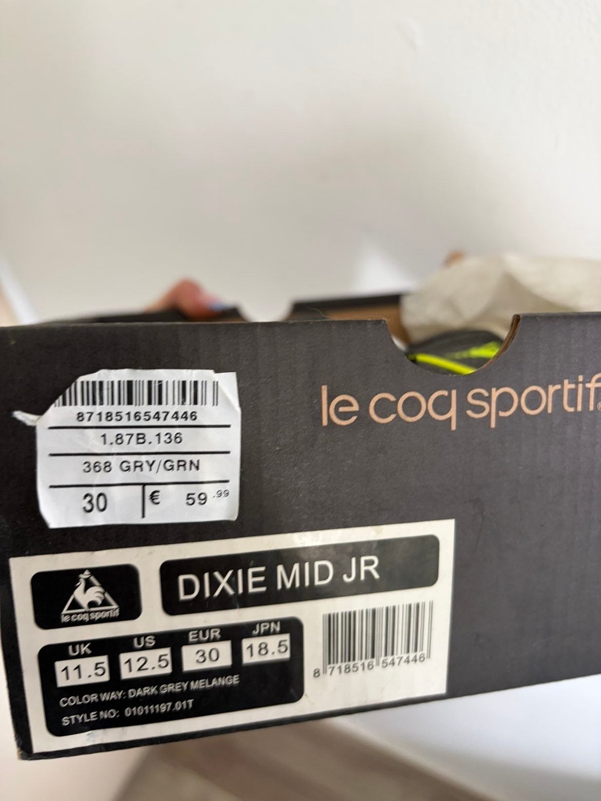 Le Coq Sportif Dixie Mid Jr. Sneakers Maat 30, Kinderen en Baby's, Jongen of Meisje, Schoenen, Nieuw, Ophalen of Verzenden