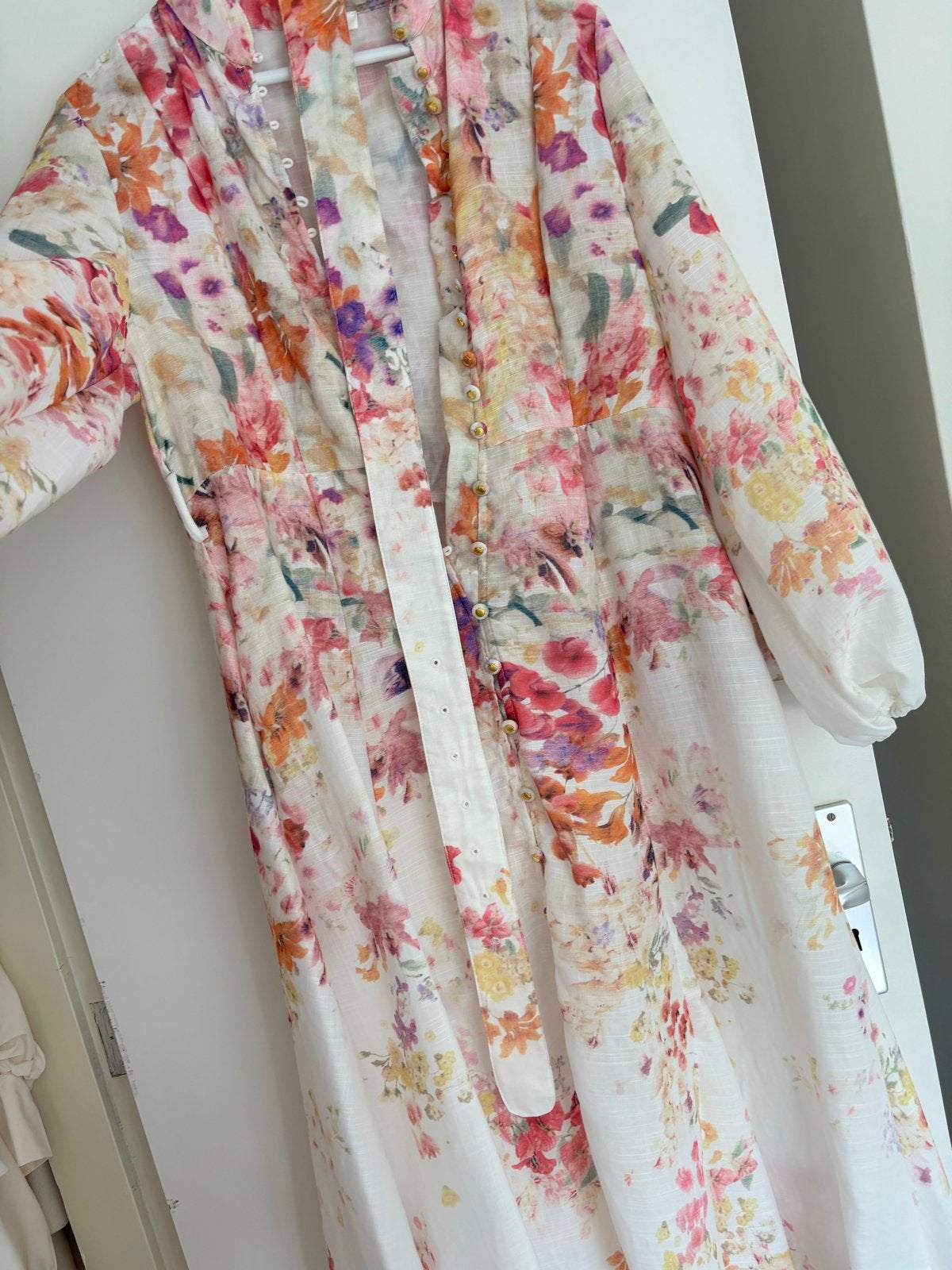 Zimmermann-look jurk bloemenprint maat M/L, Maat 38/40 (M), Meerkleurig, Ophalen of Verzenden, Zo goed als nieuw