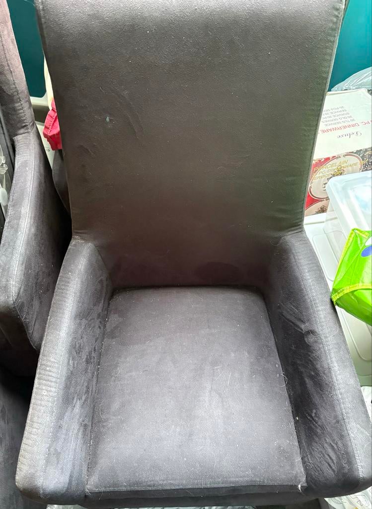 Comfortabele stoelen 4x te koop aangeboden, Ophalen, Gebruikt, Zwart, Vier