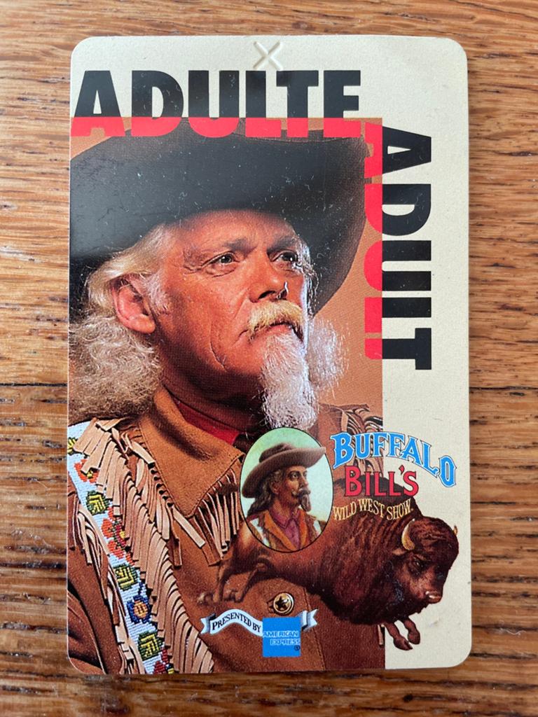 OUDE pas Buffalo Bill’s Wild West Show, 1996, Disneyland, Verzamelen, Disney, Ophalen, Gebruikt