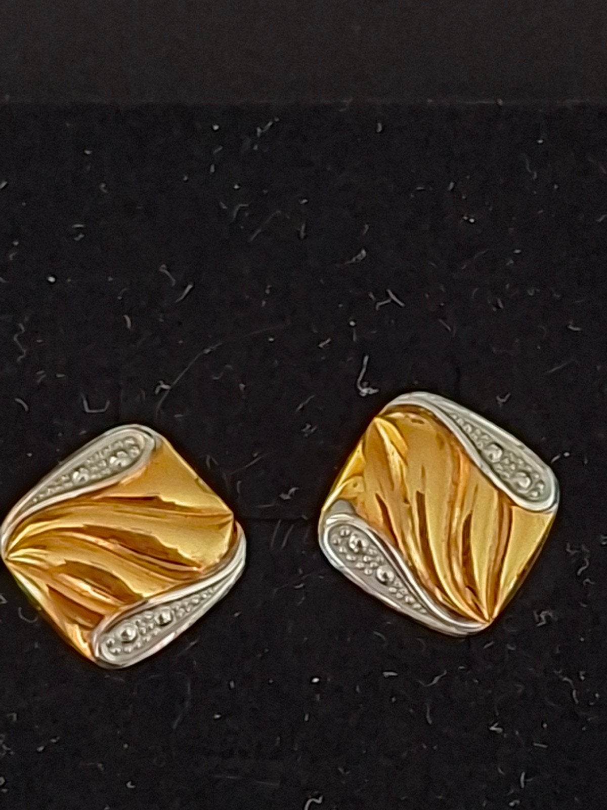 Vintage  oorbellen zilver goud verguld., Ophalen of Verzenden, Zilver, Oorbellen, Verguld