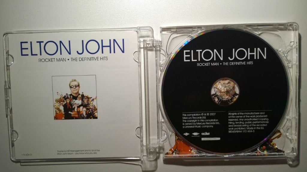 Elton John - Rocket Man The Definitive Hits, Ophalen of Verzenden, Zo goed als nieuw, Pop, Album