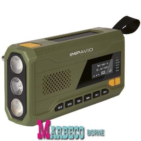FM en DAB+, Noodradio, Handslinger, Solar Powered, USB-C, Nedis, Overige typen, Nieuw, Info@marbeco.nl