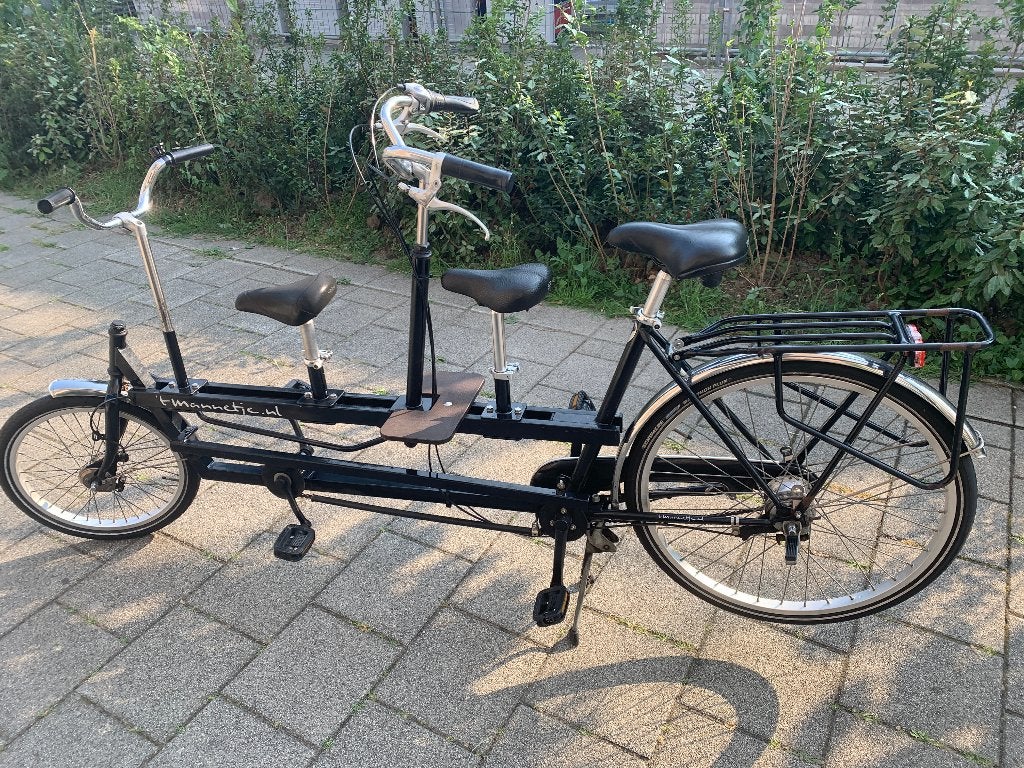 Ouder-Kind Tandem (merk: ‘t Mannetje) met een extra zitplek, Minder dan 10 versnellingen, Gebruikt, Minder dan 49 cm, Velgrem