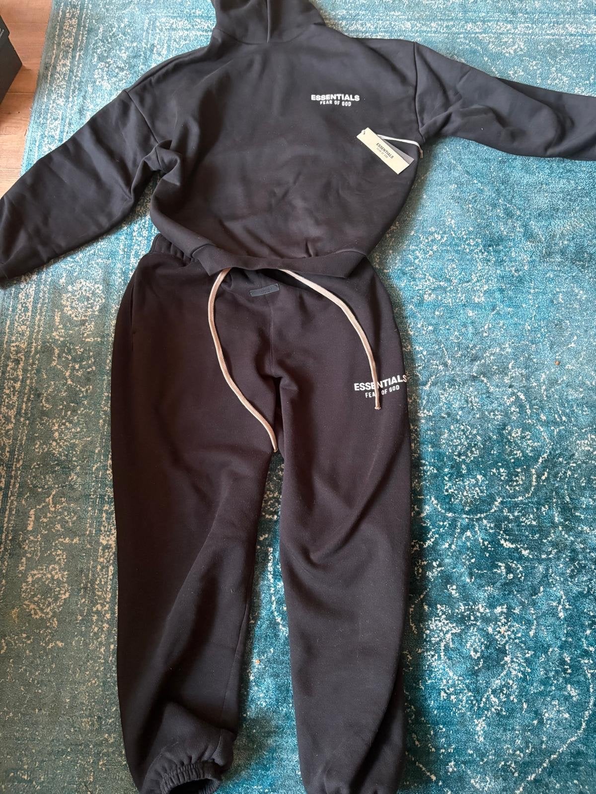 Essentials Fear of God Trainingspak Zwart, Ophalen of Verzenden, Zo goed als nieuw