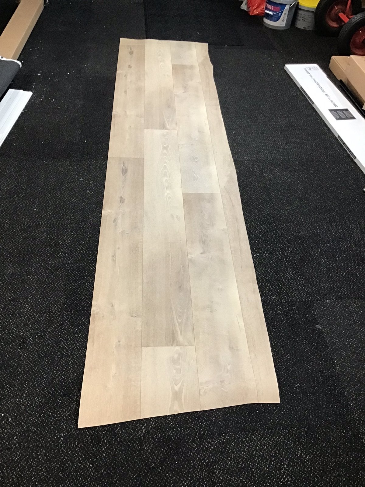 Reststukken vinyl vloerbedekking, houtnerf, Beige, Nieuw, Ophalen of Verzenden, Minder dan 10 m²