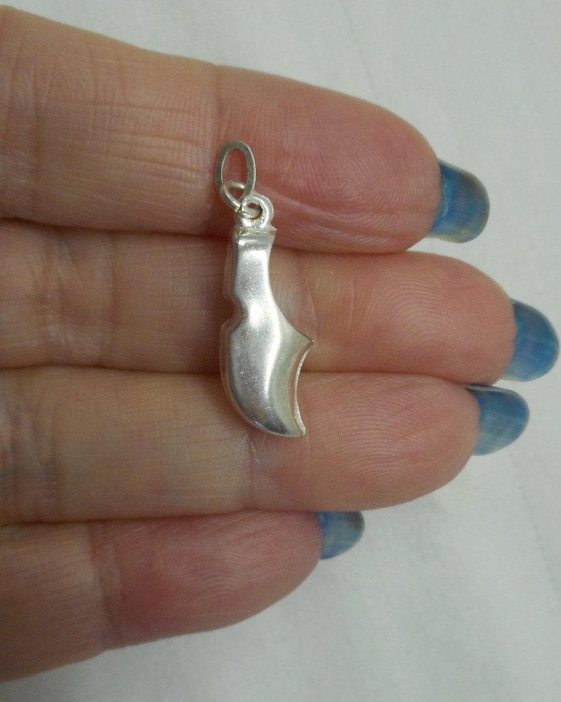 Zilveren vintage bedel/hanger klomp nr.618, Overige merken, Verzenden, Zo goed als nieuw, 1 bedel