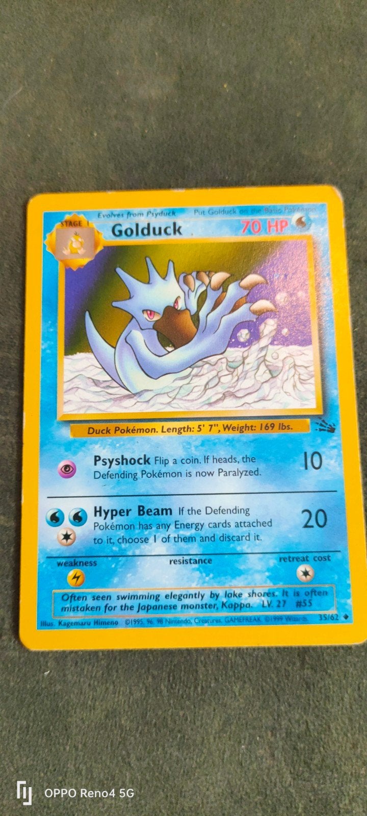 pokemon kaart 1995, Ophalen of Verzenden, Zo goed als nieuw