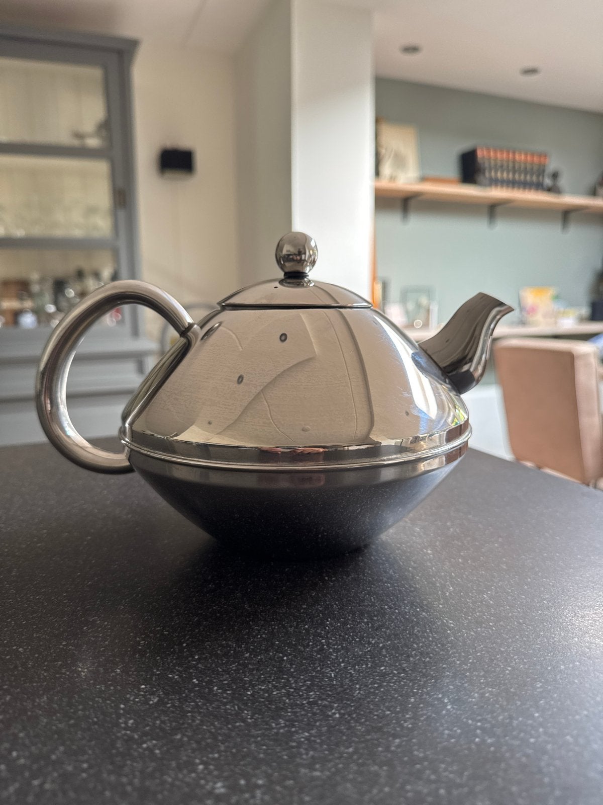Bredemeijer Theepot 1,4 liter - RVS, Theepot/fluitketel, Gebruikt, Bredemeijer, Zilver