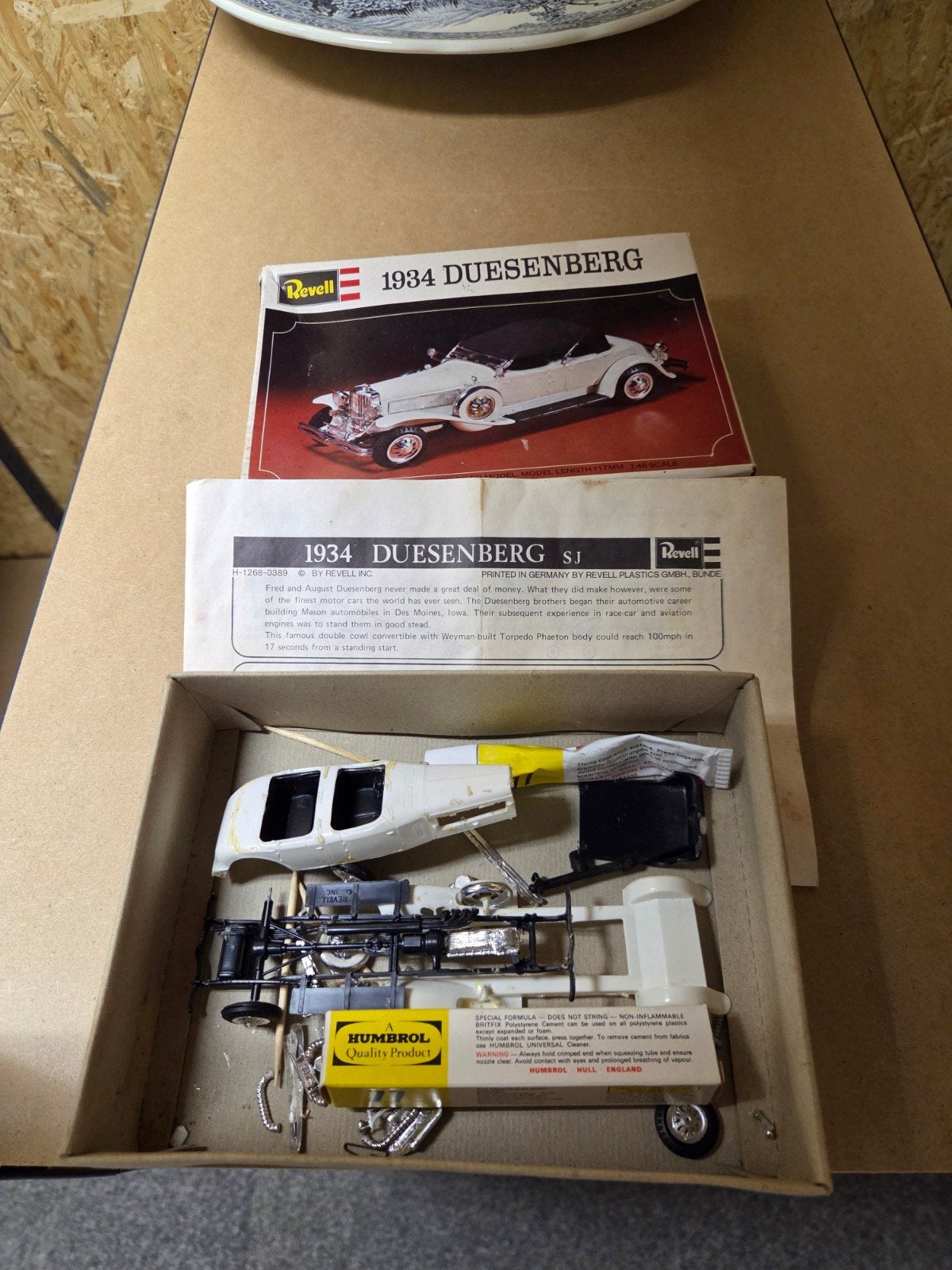 Vintage Revell Modelbouwdoos Duesenberg 1934, Hobby en Vrije tijd, Ophalen, Groter dan 1:32, Auto, Revell