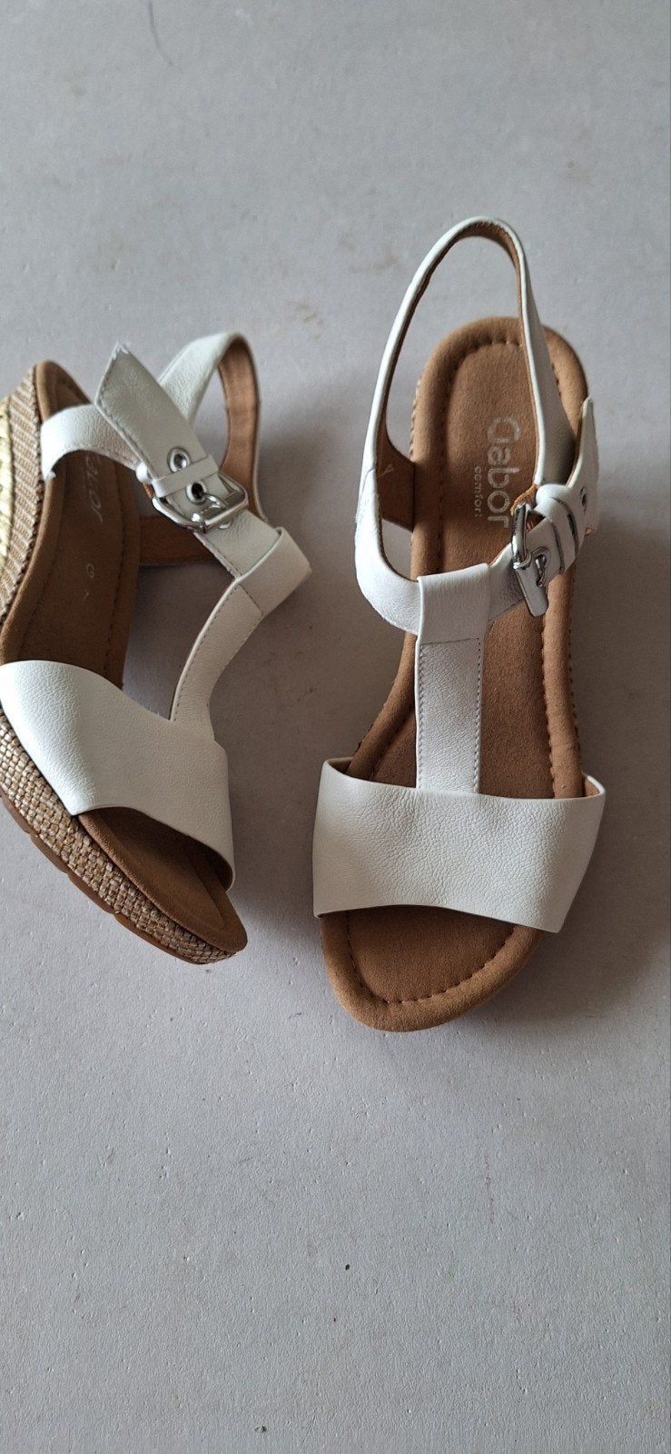 Z.g.a.n Gabor Zomer sandalen maat 41, Wit, Gabor, Zo goed als nieuw, Sandalen of Muiltjes