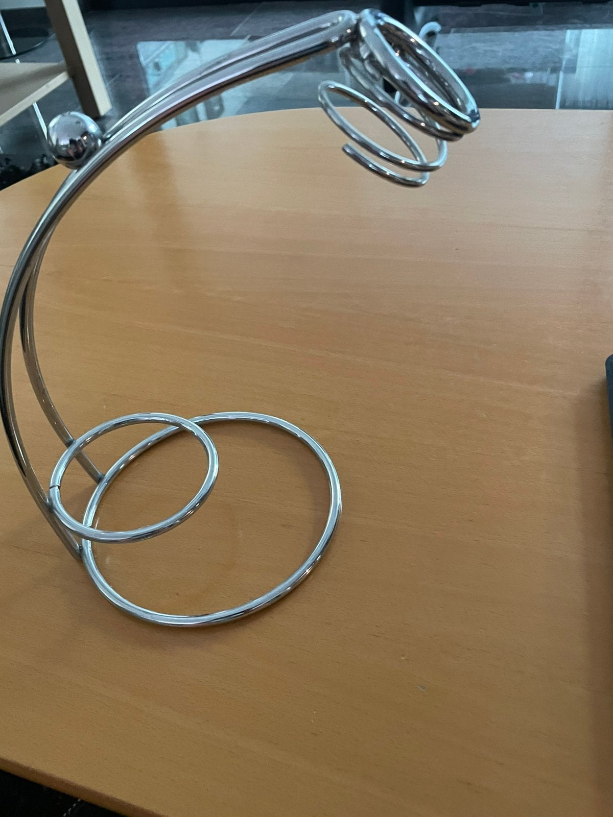 Wijnfles houder metaal, Huis en Inrichting, Woonaccessoires | Wijnrekken, Ophalen, Zo goed als nieuw, Metaal, Minder dan 5 flessen