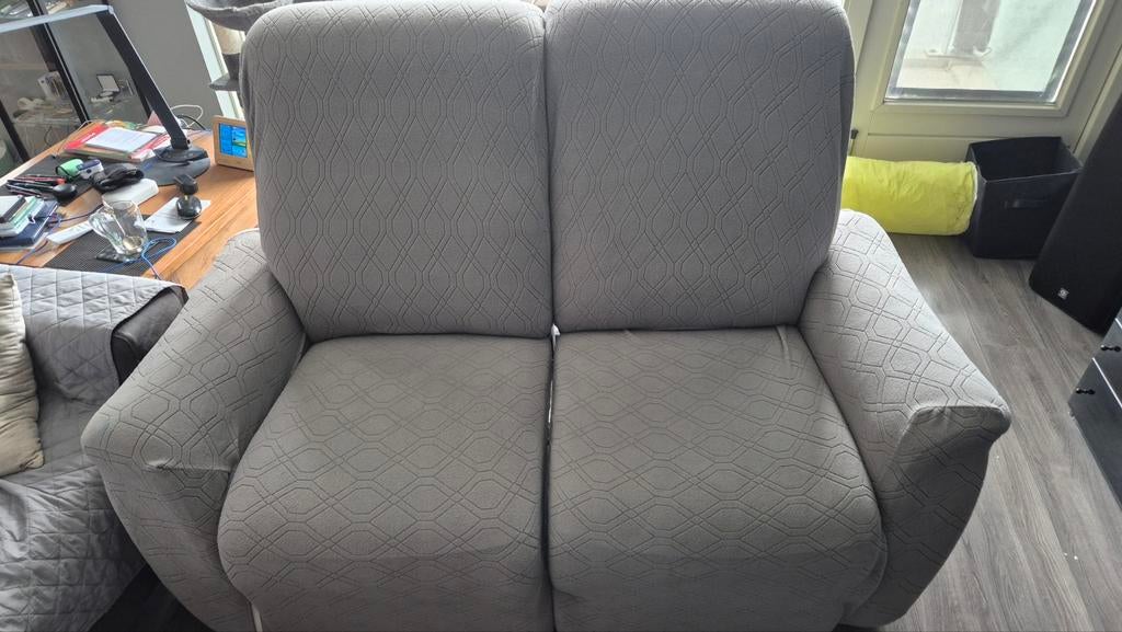 Comfortabele tweepersoonsbank met relaxfunctie, Ophalen, Gebruikt, 150 tot 200 cm, Tweepersoons