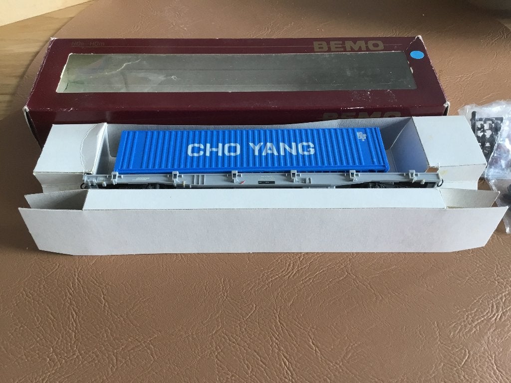 Bemo containerwagon, Hobby en Vrije tijd, Overige merken, Gelijkstroom, Ophalen of Verzenden, Nieuw