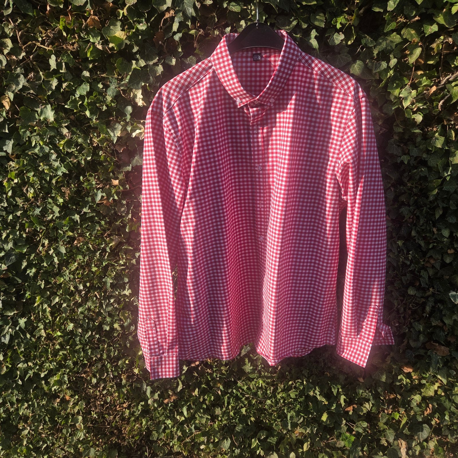 Rood-wit geruit overhemd - Maat XL, Kleding | Heren, Ophalen of Verzenden, Zo goed als nieuw, Rood, Halswijdte 43/44 (XL)
