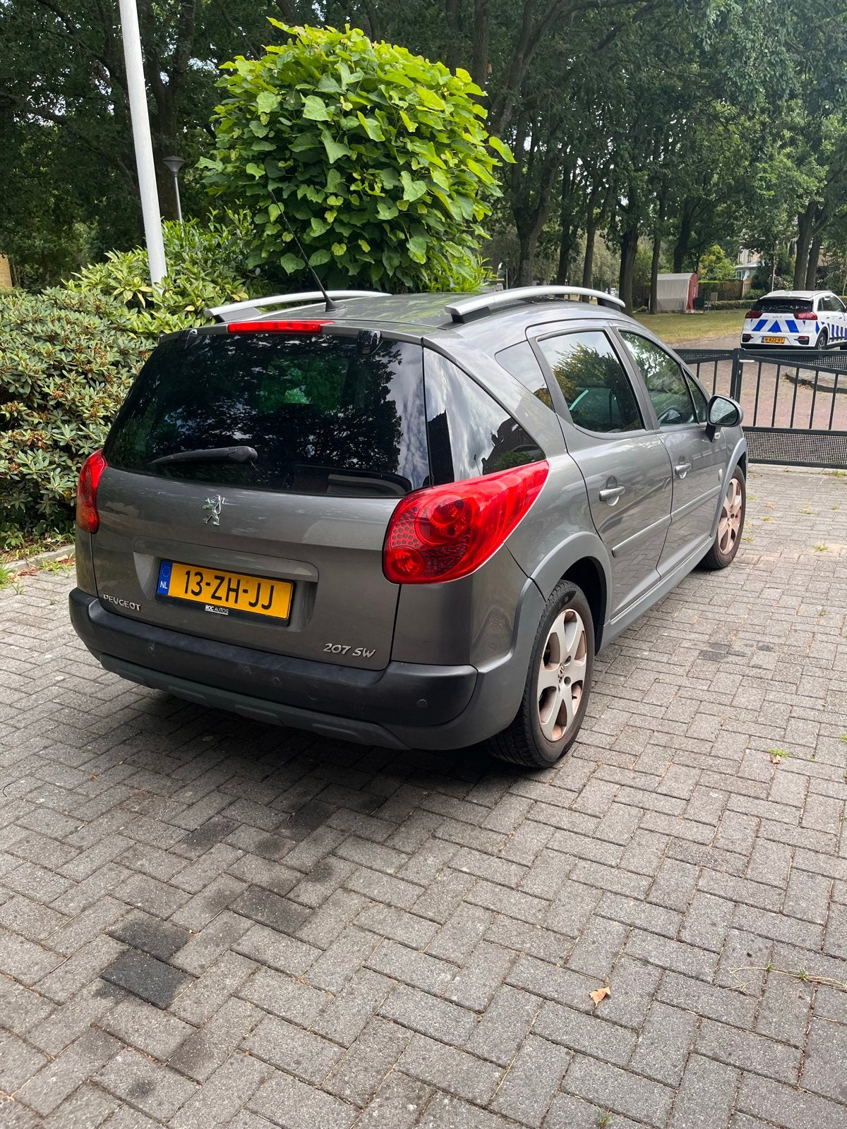 Peugeot 207 1.6 16V SW Outdoor 2008 Grijs met Panodak, 4 cilinders, 1110 kg, Origineel Nederlands, Stationwagon