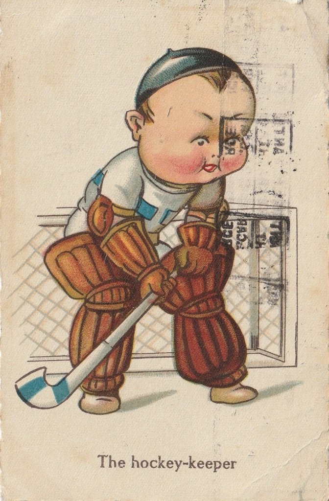 HOCKEY KEEPER UIT 1937 MOOIE OUDE KAART KAART KO99, Ophalen of Verzenden, 1920 tot 1940, Gelopen, Overige thema's